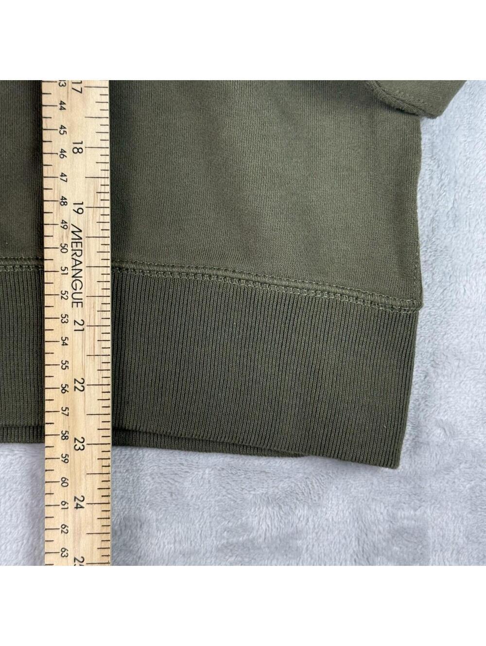 Polo Ralph Lauren Sweatshirt Olive Sequin Logo Crewneck Pullover Women XS Preppy - Picture 5 of 9